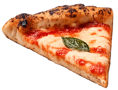 Napolitansk margherita skuren i åtta skivor